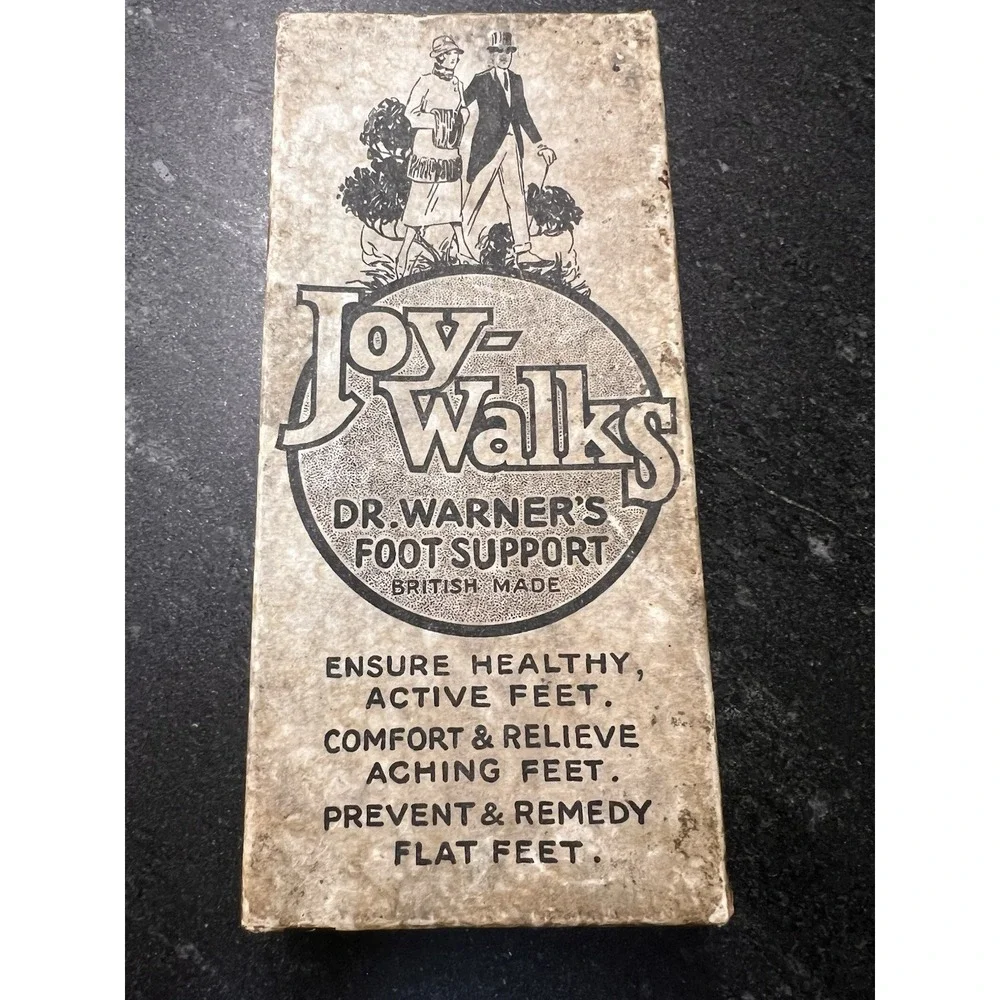 Vtg Joy-Walks Dr‎ Warner Foot Support British Made Ladies 6-8 Leather Orthotic